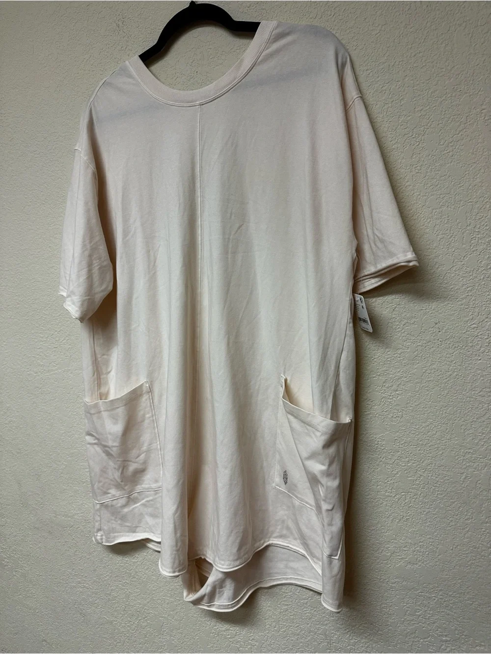 Free People Movement NWT Hot Shot Tee Romper In Bleached Clay Cream L